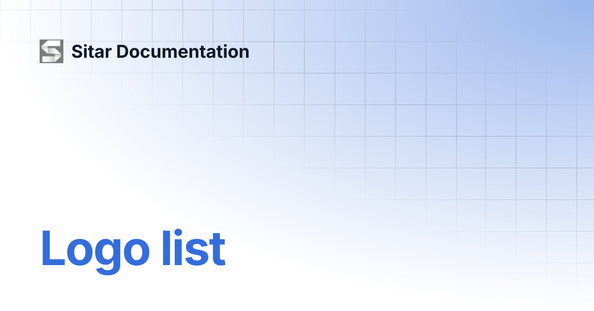 Logo list | Sitar Documentation